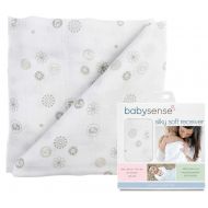 Baby Sense Silky Soft Receiver Muslin Blanket | Stretchy Breathable Bamboo & Cotton