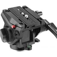 [아마존베스트]Neewer Metal Heavy Duty Video Camera Tripod Fluid Drag Pan Head with 1/4 and 3/8 inches Screws Sliding Plate for DSLR Cameras Video Camcorders Shooting Filming, up to 11 pounds/5 k