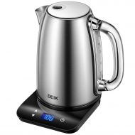 Deik Electric Kettle Temperature Control, 1.7L Kettle 304 Stainless Steel with LED Touch Base and Acrylic Handle, Memory Function, 1500W, Auto Shut-Off Function and Boil-Dry Protec