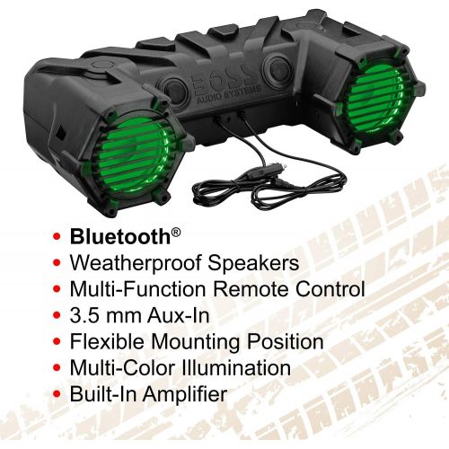  [아마존베스트]BOSS Audio Systems ATV30BRGB ATV UTV Weatherproof Sound System - 6.5 Inch Speakers, 1 Inch Tweeters, Built-in Amplifier, Bluetooth, Multi-Color Illumination, Easy Installation for