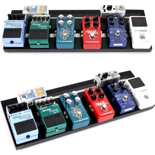  Ghost Fire Guitar Pedal Board Aluminum Alloy 1.7lb Effect Pedalboard 20x7x1.9 with Carry Bag,V series (V-LITTLE 20)