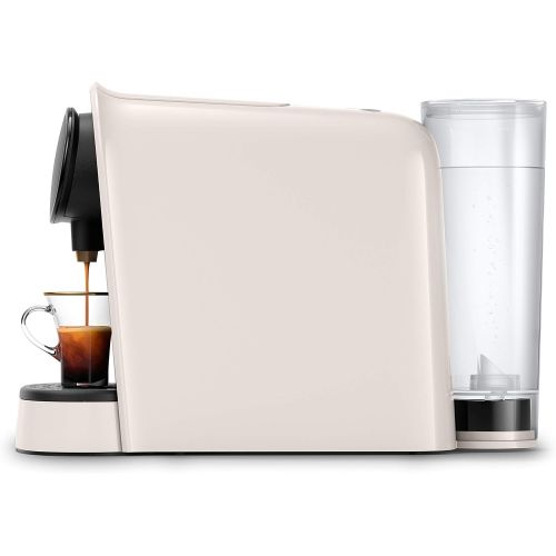 필립스 Philips Barista Coffee Maker Compatible with Single or Double Capsules 19 Bar Pressure Tank 1 Litre with Tasting Kit White