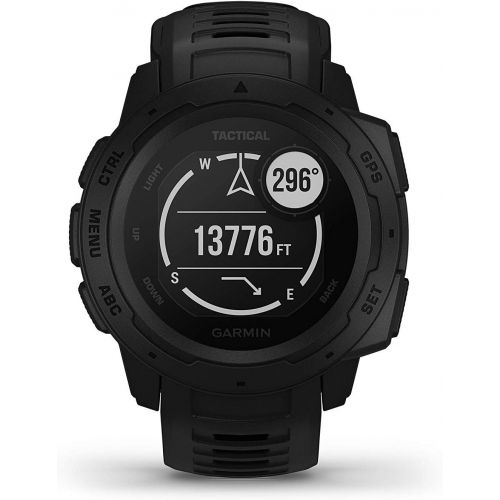  Garmin Instinct Tactical Rugged GPS Watch and Wearable4U Ultimate Power Pack Bundle (Tactical Black)