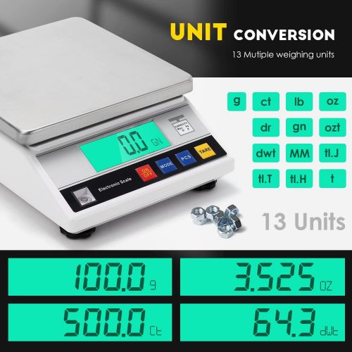  CGOLDENWALL High Precision Scale 10kg 0.1g Digital Accurate Electronic Balance Lab Scale Laboratory Industrial Scale Weighing and Counting Scale Scientific Scale CE 0.1g (10kg, 0.1
