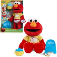 SESAME STREET Potty Time Elmo 12-Inch Sustainable Plush Stuffed Animal, Sounds and Phrases, Potty Training Tool, Officially Licensed Kids Toys for Ages 18 Month by Just Play, Medium