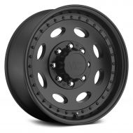 Vision 81 Hauler Single Matte Black Wheel with Painted Finish (19.5 x 7.5 inches /8 x 165 mm, 0 mm Offset)