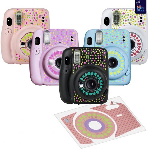 후지필름 Fujifilm Instax Mini 11 Instant Camera Blush Pink + MiniMate Accessories Bundle + Fuji Instax Film Value Pack (40 Sheets) Accessories Bundle, Color Filters, Album, Frames