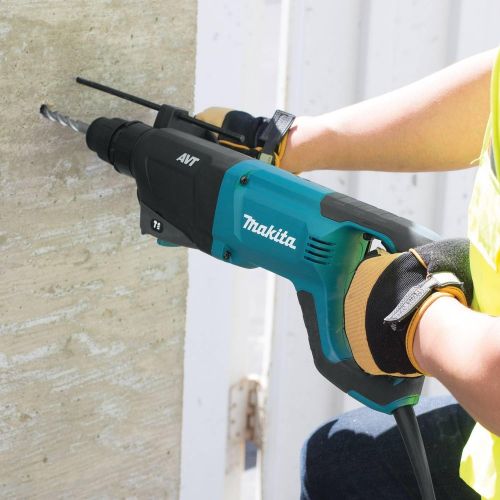 Makita HR2641X1 SDS-PLUS 3-Mode Variable Speed AVT Rotary Hammer with Case and 4-1/2 Angle Grinder, 1