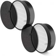 LEVOIT LV-H132-RF 2 Pack Replacement, 3-in-1 Nylon Pre, True HEPA, High-Efficiency Activated Carbon Filter, Black, 2 Count