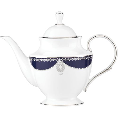 레녹스 Lenox Marchesa Empire Teapot, Pearl Indigo
