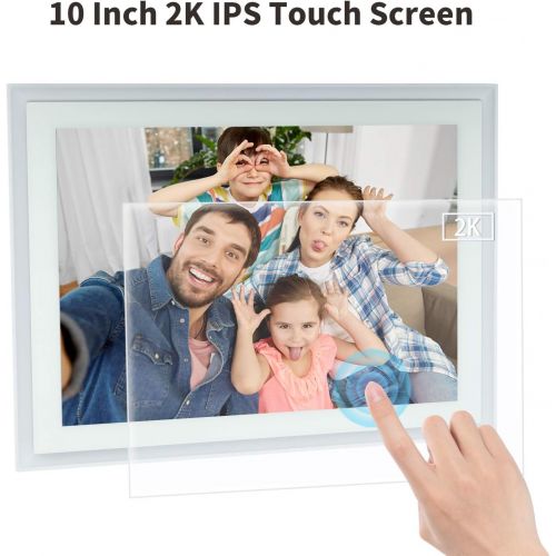  [아마존베스트]AEEZO WiFi Digital Photo Frame 9 Inch IPS Touchscreen Electronic Picture Frame, Automatic Rotation, Easy Setup for Sharing Photos and Videos Smart Photo Frame