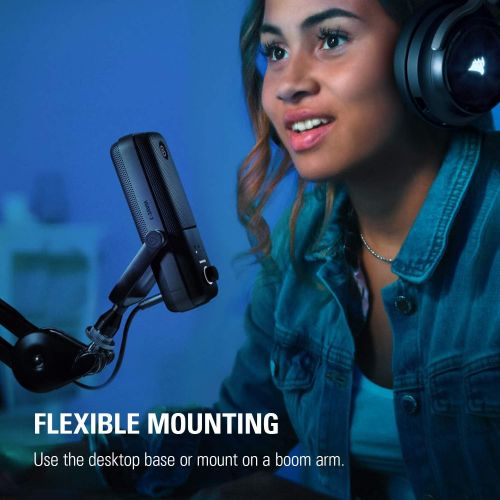  Elgato Wave:3 Premium USB Condenser Microphone and Digital Mixer for Streaming, Recording, Podcasting - Clipguard, Capacitive Mute, Plug & Play for PC / Mac