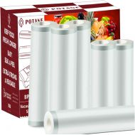 POTANE Vacuum Sealer Bags 4-pack Rolls, 8x25x4, Smell-Proof, Puncture Prevention, Heavy duty for POTANE, Food Saver, Seal a Meal, Weston. Commercial Grade, BPA Free, Great for Vacu