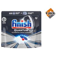 Finish Quantum Dishwasher Detergent Tabs, Ultimate Clean & Shine, 82 Count (4 Pack)