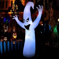 TURNMEON 4 Foot Halloween Inflatable Scary Ghosts Decorations Blow Up with 4 Stakes 2 Tethers 1 Weight Bag Built-in LED Lights for Halloween Yard Decorations Indoor Outdoor Garden