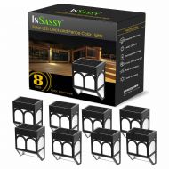 InSassy Solar Wall Lights Outdoor - Wireless Led Waterproof Security Lighting for Deck, Fence, Patio, Front Door, Wall, Stair, Landscape, Yard and Driveway Path - Warm/Color Changi