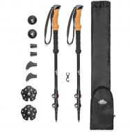 Cascade Mountain Tech 3K Carbon Fiber Trekking Poles Ultralight with Cork Grip and Quick Lock for Hiking and Walking