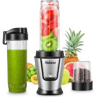 Yabano Personal Blender with 2 x 20oz Travel Bottle and Coffee/Spices Jar, Portable Smoothie Blender and Coffee Grinder in One , 500W Single Serve Blender for Shakes and Smoothies, BPA fr