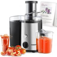 CHULUX Juicer Machine, Centrifugal Juice Extractor Maker with Recipe Book, Wide Mouth Juicing Machine, High Juice Yield, BPA-Free, Easy to Clean, for Fruits and Veggies