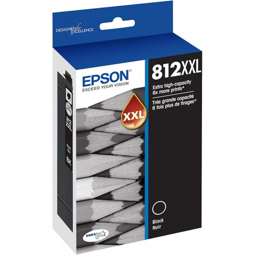 엡손 Epson T812 DURABrite Ultra Ink Extra-high Capacity Black Cartridge (T812XXL120-S) for Select Epson Workforce Pro Printers