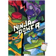 Trends International Nickelodeon Rise of The Teenage Mutant Ninja Turtles Wall Poster, 22.375 x 34, Poster & Mount Bundle
