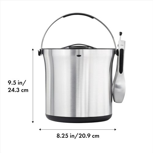 옥소 [아마존베스트]OXO Ice Bucket and Tongs Set - Brushed Stainless Steel