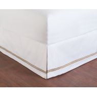 Shop Bedding Wyckham Linear Embroidered Bed Skirt, King, Gold, 18 Drop