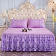BERTERI 1pc Bed Skirt Princess Lace Mattress Cover Summer Korean Style Solid Bed Cover Full Queen King Size Bedding