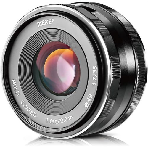  [아마존베스트]Meike 35mm F1.7 Manual Focus Prime Lens for Micro 4/3 MFT M4/3 Olympus and Panasonic Mirrorless Cameras