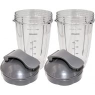 Blendin Flip Top To Go Lid with 24oz Tall Cup,Compatible with Nutribullet 600W 900W Blenders (2 Pack)