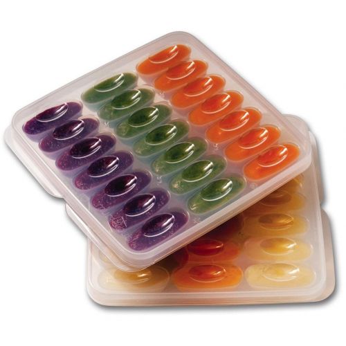  Mumi&Bubi Solids Starter Kit, Two Reusable Baby Food Freezer Storage Trays - Perfect Container for Homemade Baby Food - Each Tray has 21 x 1 oz Cubes, 42 oz Total Capacity