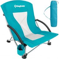 KingCamp Low Sling Beach Camping Concert Folding Chair, Low and High Mesh Back Two Versions