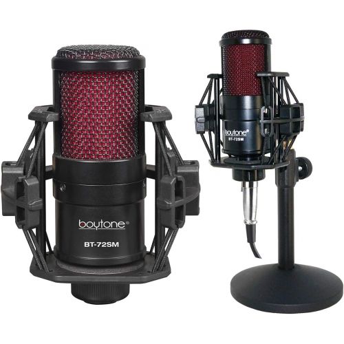 보이톤 Boytone BT-72SM Plug & Play Podcast Cardioid Condenser Studio Microphone Recording, 25mm Large Diaphragm