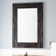 Signature Hardware 424534 Benoist 34 x 24 Reclaimed Wood Framed Bathroom Mirror