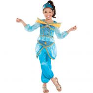 SUIT YOURSELF Suit Yourself Aladdin Jasmine Costume for Girls, Includes a Detailed Shirt, Harem Pants, and a Headband
