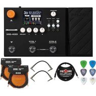 NUX MG-400 Multi Effects Pedal Bundle with 2 MXR Instrument Cables, 2 Patch Cables, 3.5mm Aux Cable and 6 Dunlop Picks