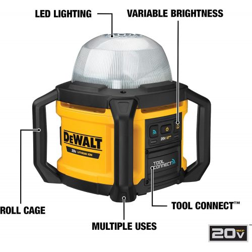  [무료배송] 디월트 20V 최대 LED 작업등, 공구 전용(DCL074) DEWALT 20V MAX LED Work Light, Tool Only (DCL074)