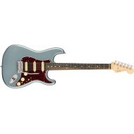 Fender American Elite Stratocaster HSS Shawbucker Electric Guitar (Satin Ice Blue Metallic, Ebony Fingerboard)