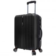 Travelers Choice Tasmania 21 Inch Expandable Spinner Luggage, Black