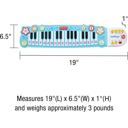  Fisher-Price BendyBand Roll-Up Piano, 32-Key Electric Piano Keyboard for Kids, 5 Children Songs and Follow-Me Mode, Musical Toys for Toddlers Ages 3+