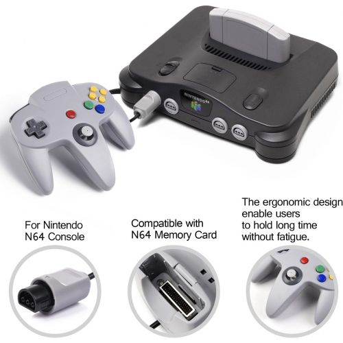  [아마존베스트]Miadore Innext Classic Retro Wired Controller for N64NINTENDO 64Controller Joystick For Nintendo 64N64Game Console SystemGrey