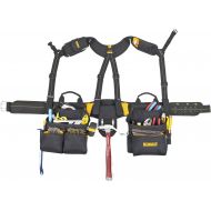 Custom Leathercraft DEWALT DG5617 20-Pocket Pro Framers Combo Apron Tool Belt and Yoke-style Suspenders
