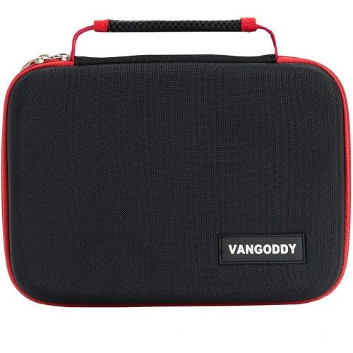  Vangoddy Portable Projector Hard Carrying Case Fit AAXA, Miroir, Sony, Kodak, ZOPro, Vamvo, ViewSonic, APEMAN, Red, Black