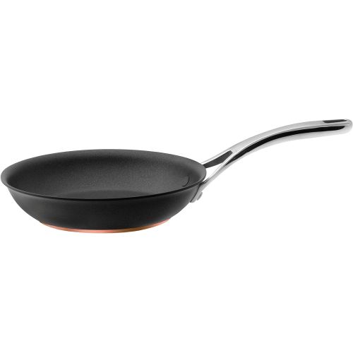  Anolon Nouvelle Copper Hard-Anodized Nonstick 10-Inch Covered French Skillet. Dark Gray