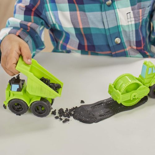  [아마존베스트]Play-Doh Wheels Gravel Yd Construction Toy with Non-Toxic Pavement Buildin Compound Plus 3 Additional Colors
