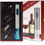 SCSXGO Wine Opener Electric,Wine Bottle Opener, Rechargeable Corkscrew with USB Charging Line,Pourer, Foil Cutter, Vacuum Pumping Stopper Battery Powered Cordless Wine Opener Kit