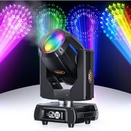 380W Moving Head Light Built-in 16-Facet Prisms, 13 Gobos 13 Colors Rainbow Effect Dj Lights Stage Lighting, 16 Channels DMX 512 and Sound Activated for Wedding DJ Live Show Bar