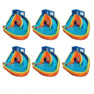 Banzai BANZAI Sidewinder Falls Inflatable Water Park Kiddie Pool with Slides & Cannons (6 Pack)
