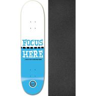 Warehouse Skateboards Roger Skateboards Focus Here Skateboard Deck - 8.5 x 32 with Mob Grip Perforated Black Griptape - Bundle of 2 Items