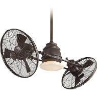 Minka Aire F802L-ORB Vintage Gyro 42 Dual Ceiling Fan with LED Lights & Wall Control, Oil Rubbed Bronze